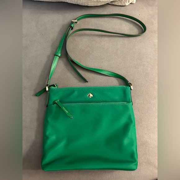 Kate Spade Large Green Nylon Crossbody Bag — NWOT - Picture 1 of 7